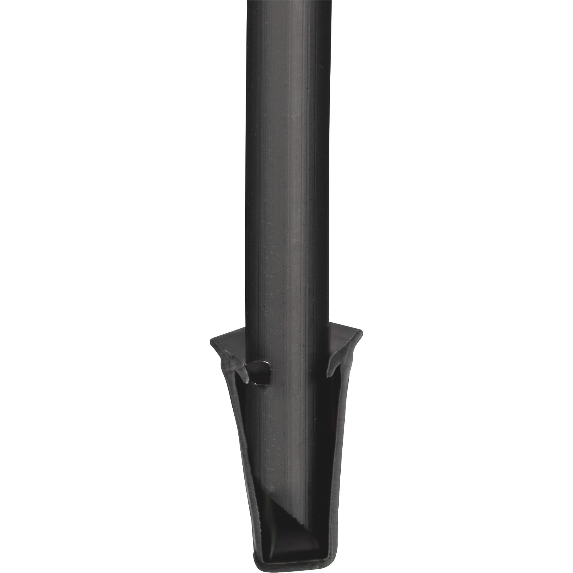 Viper Channel Bottom-Locking Track for Chain Link Fence Slats - 42in.L, 3-Pc. Set, Black, Covers 10ft. of Fence, Model# VCBL